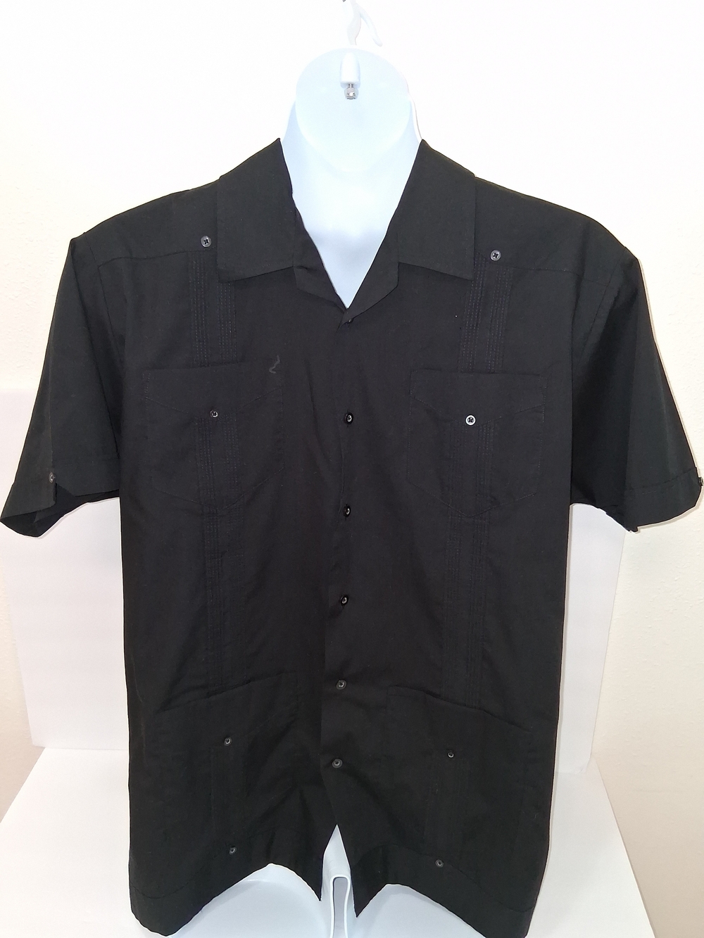 Contigo Black Short-Sleeve Button-Down Camp Shirt